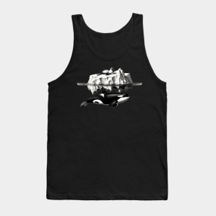 Icy Pursuit: Orca and Seal in Nature's Dance Tank Top